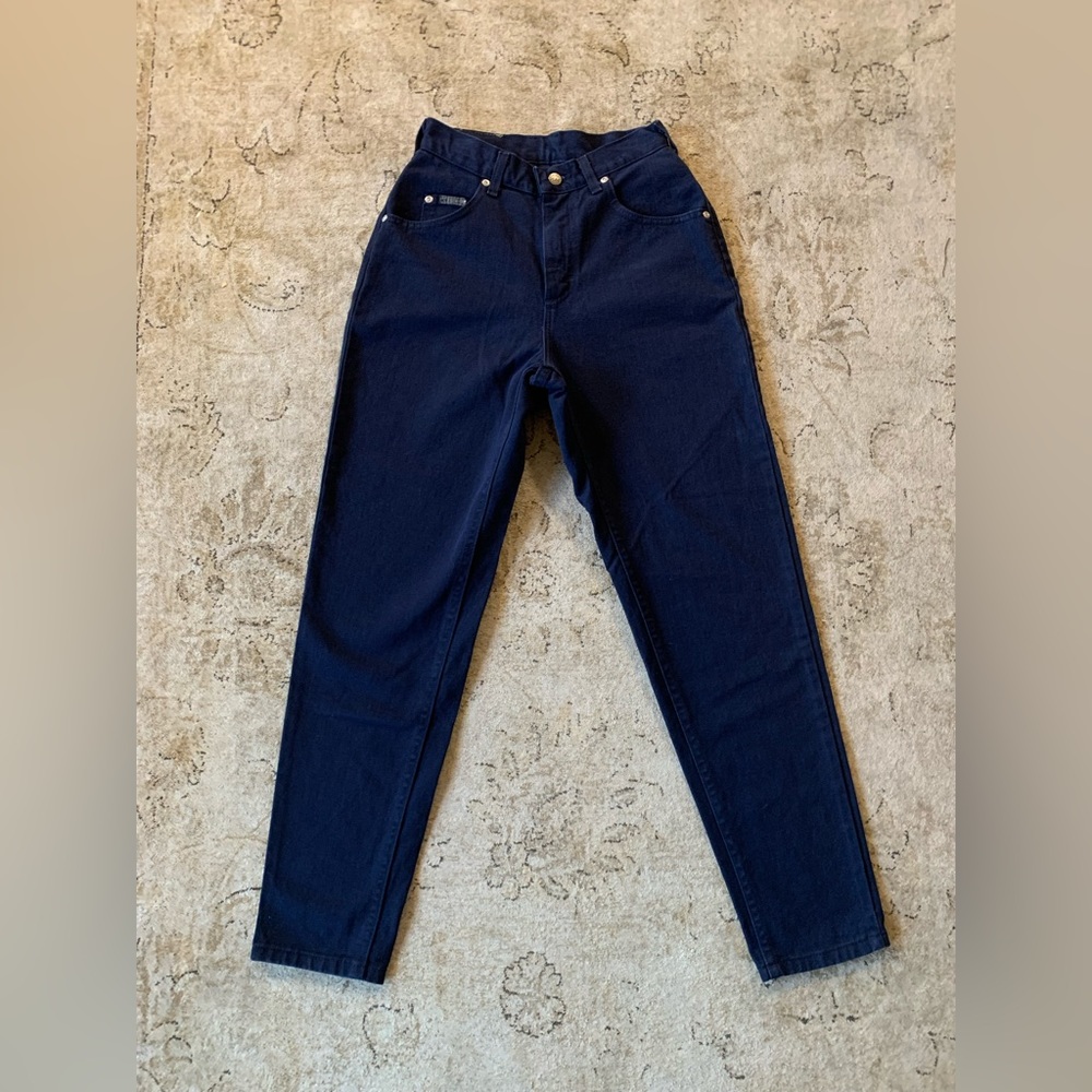 Vintage Riveted Lee Jeans Womens 4 Petite High Waisted Tapered USA Made NOS